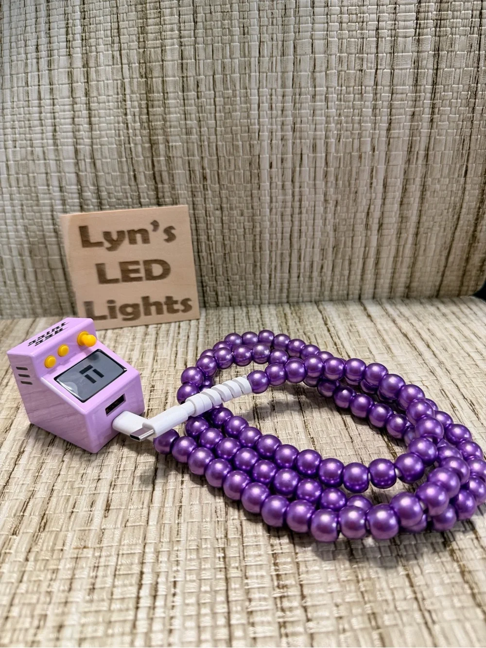 Beaded Charging Cable Type C Dual Port